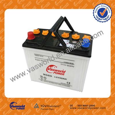 Sale Japan technology car battery dry charged car battery 12V45AH all kinds of dry battery