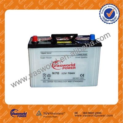 Chinese hot sale good quality 65D31R N70 JIS standard dry charged car battery wholesale 12v 70ah battery car