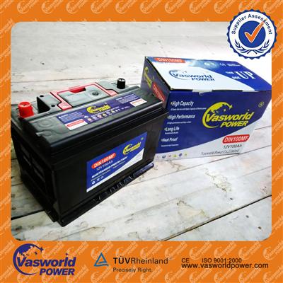 China battery manufacturer mf super sealed battery 100AH mf car battery 6-qw-100