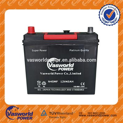 hot sale high quality automotive battery12v 45ah solite car battery low price for car with colorful box Make in China