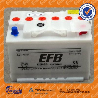 DIN60 12V60AH Dry charge Car Battery with Germany standard battery