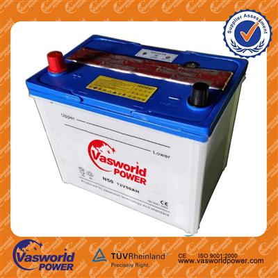 China factory 12v50ah High quality N50 12v car battery specifications