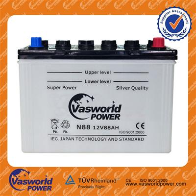 Best quality din88 12V88AH 12v dry car battery 12v 88ah battery