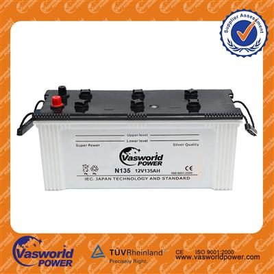 high performance 12V135AH N135 dry car battery battery for starting battery