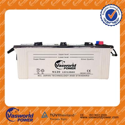 High performance JIS N120 12V120AH lead acid battery car dry battery