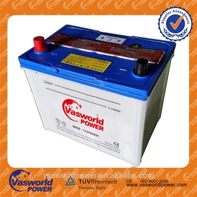 High performance battery 12V50AH battery dry cell car battery