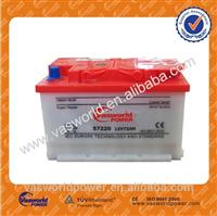 Vasworld Power china battery manufacturer 12V 72Ah 57220 dry charged car battery