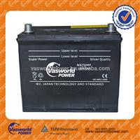 High quality and long life 12V65AH MF car battery for car starting battery