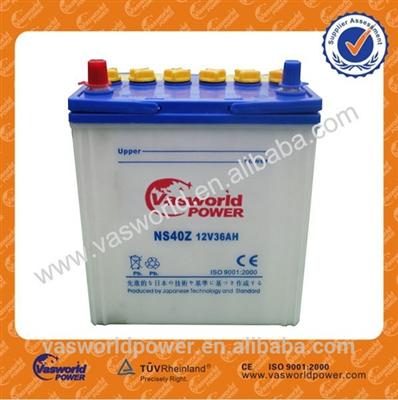 dry cell lead acid batteries 12v 36ah NS40 dry charged car battery