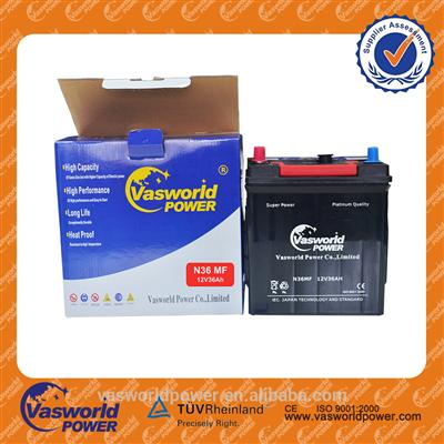 car battery price NS40MF 12v 36ah auto power battery small car battery