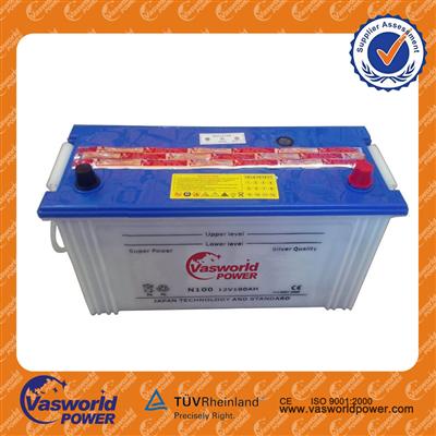wholesale car batteries N100 12v 100ah dry charged car battery manufacturer