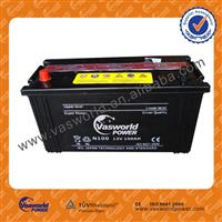 High performance N100 JIS Standard dry charged starting batteries with great power 12v 100ah battery