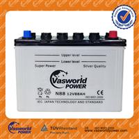JIS Standard 12v88ah Dry charged power starting batteries OEM brand with best prices