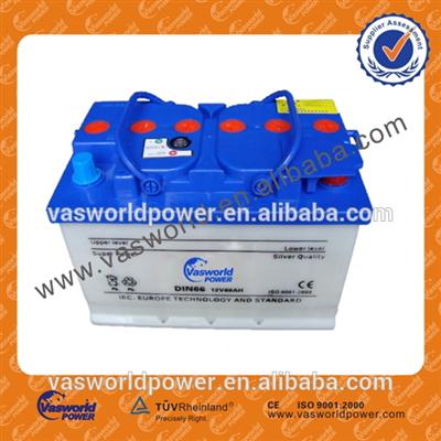 hot sale high quality automobile batteries Lead aicd battery DIN66 12v 66ah dry charge batteries