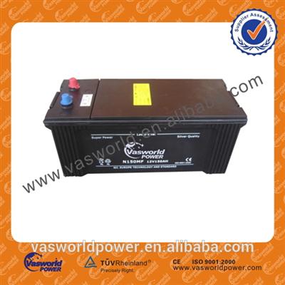 Maintenance free N150 12v 150ah heavy duty truck battery