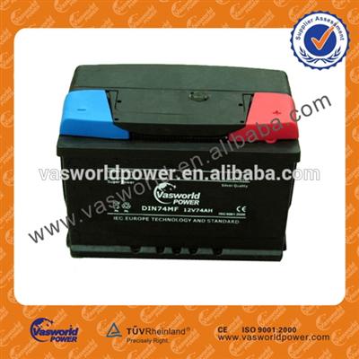 fatory manufacture high quality hot sale rechargeable UPS lead acid 12v 74ah car battery fo with best price fast delivery