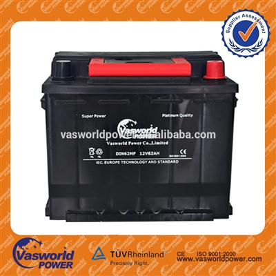 manufacturer high quality hot sale rechargeable UPS lead acid car battery 12V 62ah with cheap price