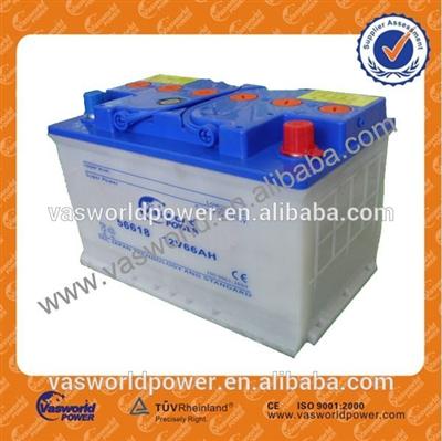 factory manufacture automobile batteries Lead aicd battery DIN66 dry charge batteries 12v 66ah