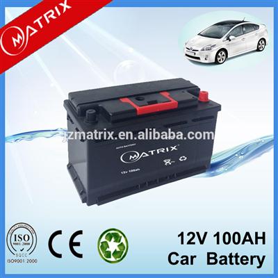 Factory directly selling 12v 100ah din100 car battery mf
