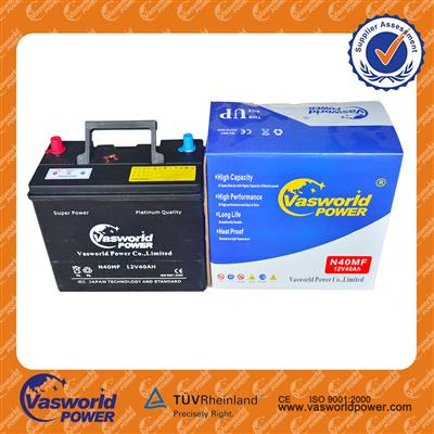 hot brand vasworld power Top selling products 2016 12 volt car battery N40 case