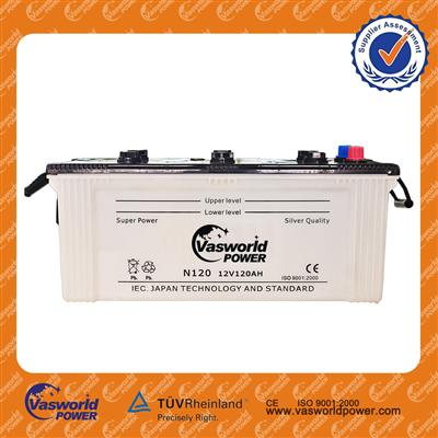 N120 all kinds of dry battery 12v 120ah 12v dry charged car battery