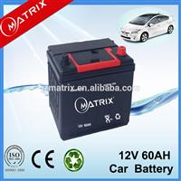 12V 60AH 55d23l mf car battery manufacturer