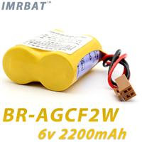 new version imports BRAGCF2W 6V 2200MAHPLC industrial lithium battery with plug lithium battery machine equipment battery