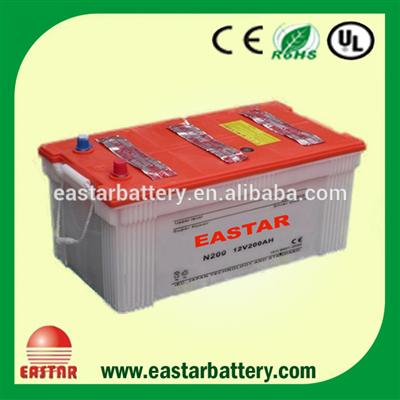 Factory OEM Auto Battery N200 12V 200Ah Dry Charged Car battery With DIN / JIS Standard