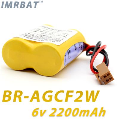 new version imports BRAGCF2W 6V 2200MAHPLC industrial lithium battery with plug lithium battery machine equipment battery