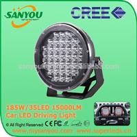 High Quality 185w led driving light 4x4 , 185w 9inch Black round led driving light,185w led work lamp boat