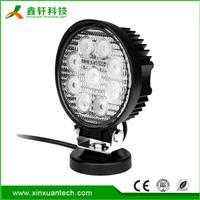 High quality round shape CE ROHS listed waterproof 27w tractor led work light