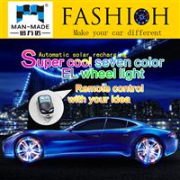 Car Styling!4pcs Solar Energy Power LED Car Wheel Led Solar Powered shinning wheels hub light waterproof