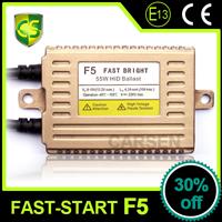 F5 fast bright hid ballast 55w/hid fast start ballast/18 months warranty hid xenon ballast