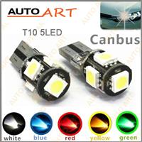 Error Free Interior Light W5W 194 168 White Canbus T10 5-SMD 5050 LED Bulb