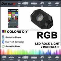 Blue Tooth Led Rock Light Music Controled RGB DIY Led Rock Light