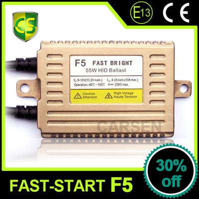 F5 fast bright hid ballast 55w/hid fast start ballast/18 months warranty hid xenon ballast