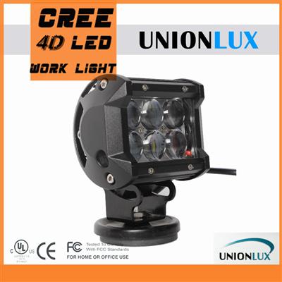 Factory price 4D lens off-road light 4" 12v 18w led light bar for JEEP