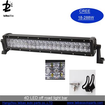 Hot sale 8" 14 " 22 32 42 50inch 52 inch 4D reflector 36w 72w 120w 180w 240w 288w 300w LED off road light bar for Jeep offroad