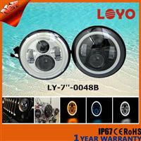 Car Accessories 45W Round 7 inch LED Hi/Lo Beam Angle Eye headlight For Jeep