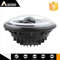 7 inch round led headlight 12v 24v car accessories for JK wrangler jeep 45w led headlight Halo round 7inch