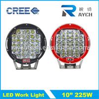 New 10'' 225w led driving light round 4x4 , auto parts 225w led driving light, spot flood 225w led work light boat