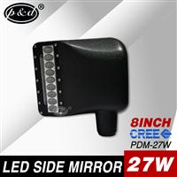 CE IP68 ROHS certificate ABS Material cre e led 27w jeep warngler led side mirror light