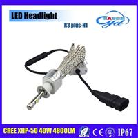 R3plus H1 80W 9600LM H1 Cr-ee LED Headlight Conversion Kit Driving Lamp Bulb Xenon Motorcycle Car Light Source 6000K Fog Lamp
