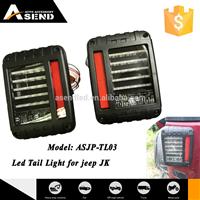 6''x8'' led tail light sleek new styling turning/reserve/brake light plug & play led tail light for jeep jk