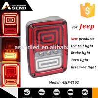 Multifunctional led taillight,reverse/turn/brake/run tail light for jeep wrangler,RED/AMBER VISION for jeep