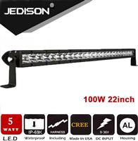 12V 24V Flood Spot Combo 22Inch 100w Super Slim car auto Single Row Led 4x4 Offroad SUV Light Bar