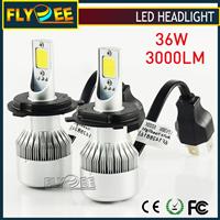 2016 New Hot Sale Small Size Good Heat Dissipation 36W 3000LM H4 Hi Lo C6 LED Headlight Bulbs