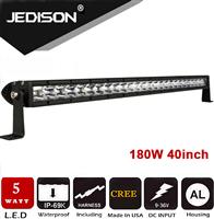 12V 24V IP68 Waterproof 38" 180w Super Slim Single Row heavy machinery Led Light Bar for vehicle