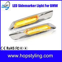 Hopstyling E81 E82 E87 E88 E90 E91 E92 E93 F10 E60 E61 Smoke lens+ silver chrome finishes SIDE MARKER LIGHT for B.M.W