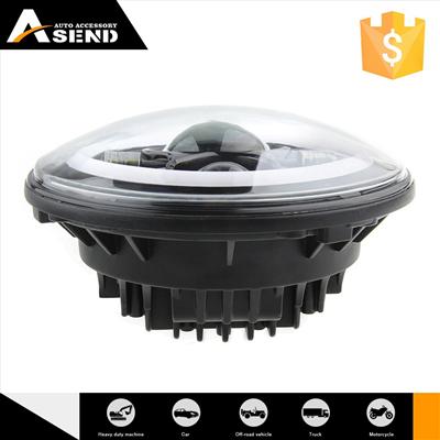 7 inch round led headlight 12v 24v car accessories for JK wrangler jeep 45w led headlight Halo round 7inch